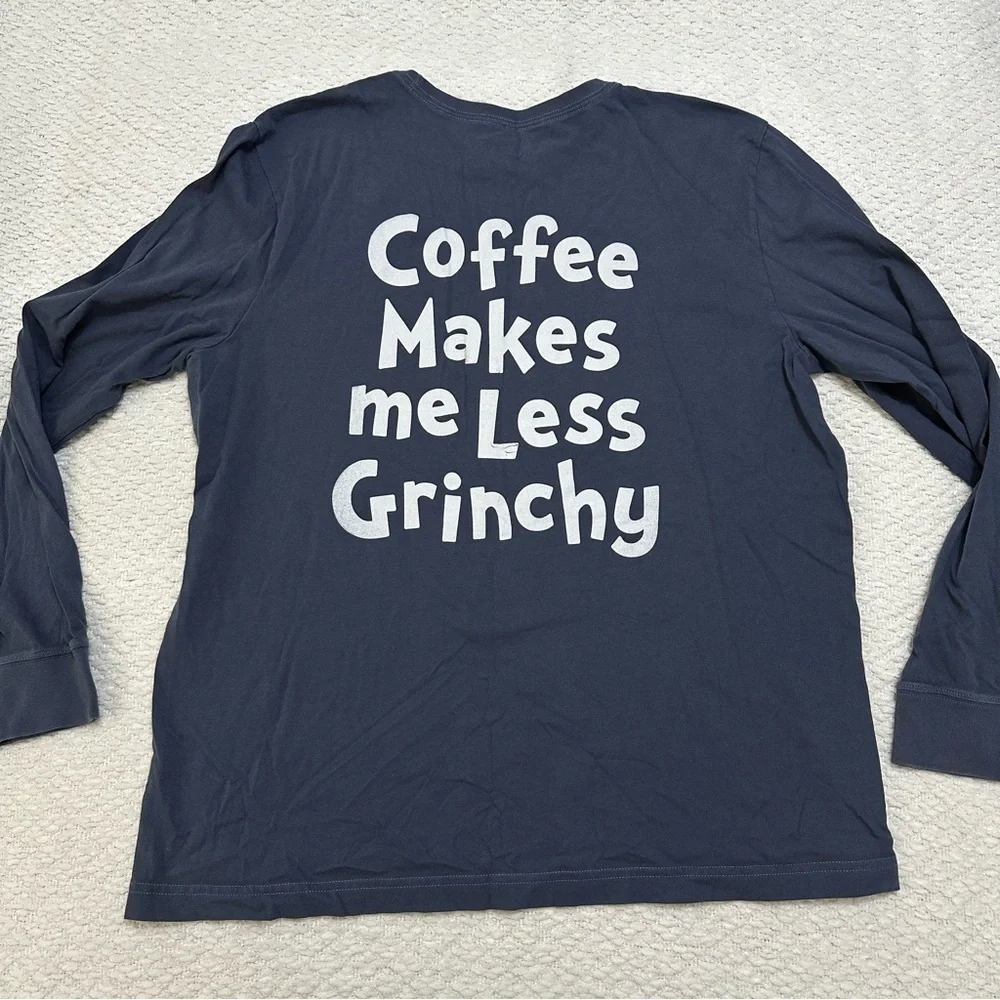 Life is Good Grinch Dr. Suess Blue Long Sleeve Crusher Men’s L - Picture 5 of 7